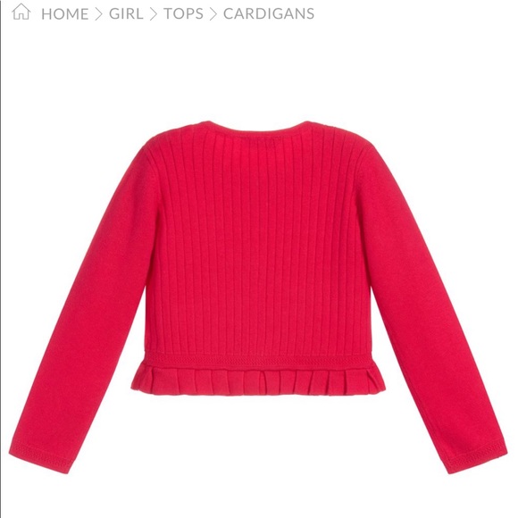 MAYORAL Pink long sleeve cropped cardigan size 9 - Picture 2 of 5